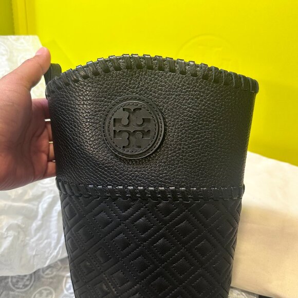 🎀Tory Burch Marion Quilted Leather Riding Boots - Black - Picture 6 of 16
